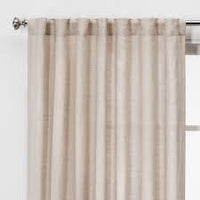 84"x54" Linen Light Filtering Window Curtain Panel Natural - Threshold