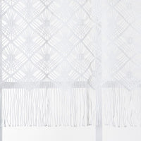 
              24"x41" Macrame Sheer Window Valance White - Opalhousea
            