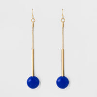 Acrylic Ball Long Earrings - A New Day Blue