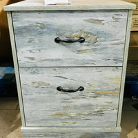 Devaise 2 drawer wood nightstand / 15mm aok