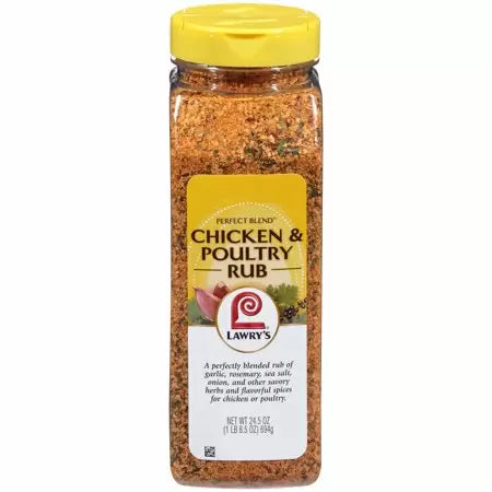 Lawry's Perfect Blend Chicken & Poultry Rub, 24.5 oz  DLC: 17-NOV23