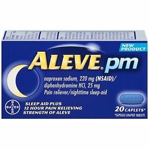 Aleve Pm 220Mg Naproxen Sodium 20 Caplets Each DLC: Mai/2022