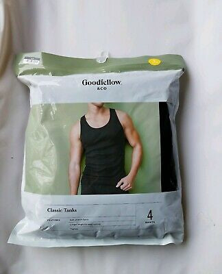 Goodfellow & Co. Black Classic Tanks 4 Pack Small 34-36 NWT