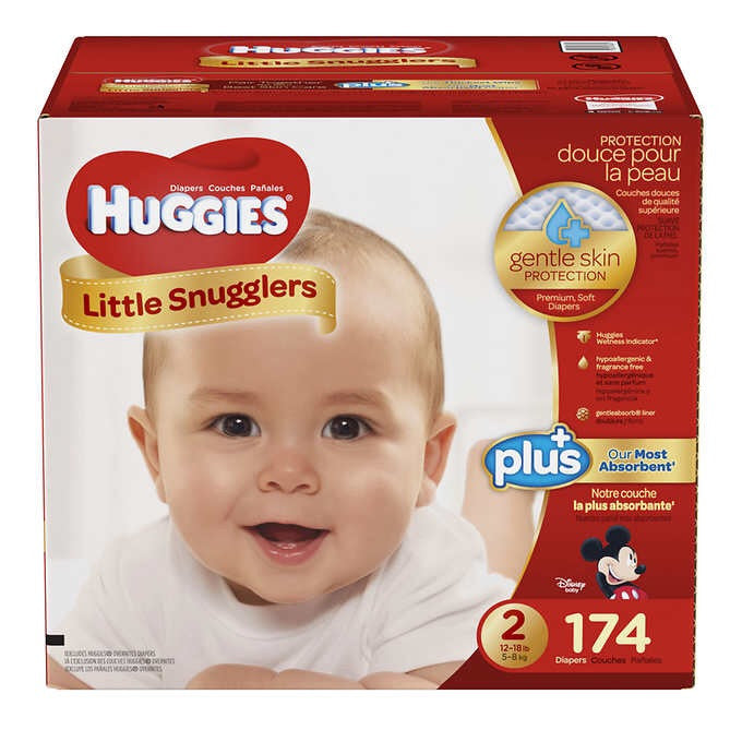 Huggies Little Snugglers Plus Diapers Size 2, 58-count