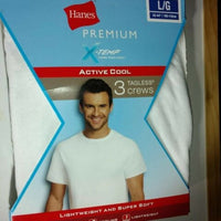 Hanes Premium X - Temp Active Cool 3 Tagless Crews Lightweight Soft Size L/g