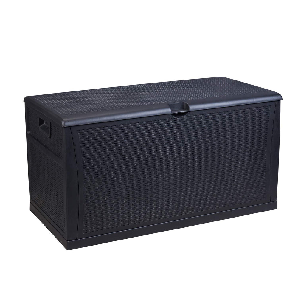 Ainfox 120 Gallon Patio Storage Deck Box Outdoor Storage Plastic Bench Box 47.2
