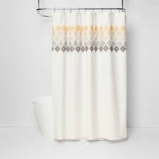 Medallion Shower Curtain Ombré White - Threshold™