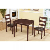 
              Dining Table With 2 Chairs - Cappuccino,Silver Or Cherry
            