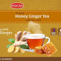 Pocas Instant Honey Ginger Tea with Original Flavor, 10 bags DLC: DEC/23