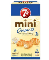 
              7Days Mini Croissants w/ Vanilla Flavor Filling 65g DLC: 09/30/23
            
