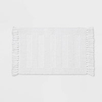17"X24" Channel Bath Rug White - Threshold™