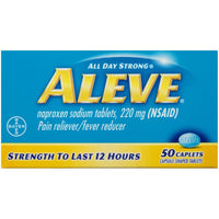 Aleve Pain Reliever & Fever Reducer Caplets - Naproxen Sodium (NSAID) - 50ct DLC: SEPT/2022