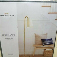 
              Metal Tube Leaning Floor Lamp Brass - Threshold™ Designed With Studio Mcgee MCI
            
