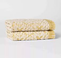 
              2pk Terry Plaid Hand Towel Set Yellow - Thresholda
            