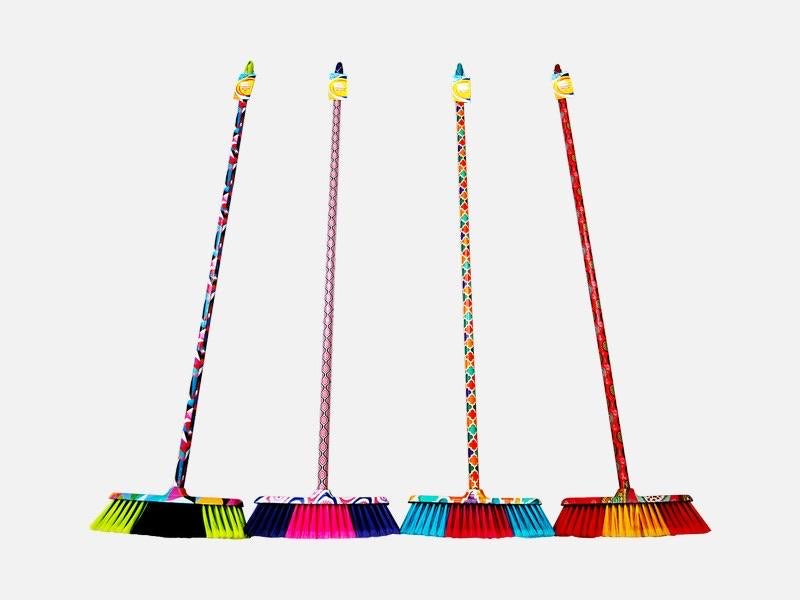 Printed Straight Broom W/Handle