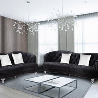 Sofa & Loveseat Set - Available IN Black, Grey OR Blue