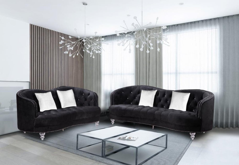 Sofa & Loveseat Set - Available IN Black, Grey OR Blue