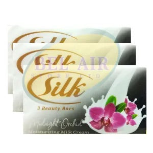 3Pk Silk Soap Black Flower