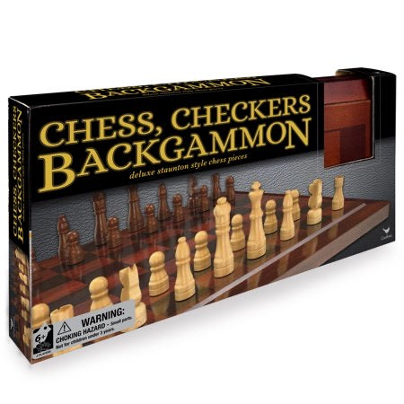 Wood Chess Checker Backgammon