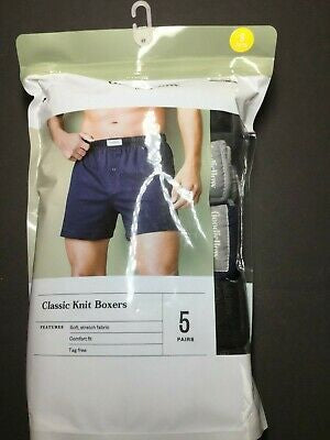 Goodfellow & Co. Men's Classic Knit Boxers 5 Pairs Small 28-30 NWT