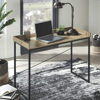 Industrial Home Office Computer Desk with Bookshelves