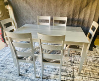 
              Dining Table With 6 Chairs - Available In Champagne Or Silver
            