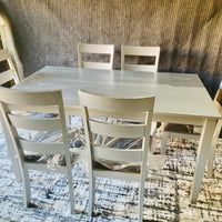 Dining Table With 6 Chairs - Available In Champagne Or Silver