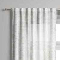 84"x54" Striation Herringbone Light Filtering Window Curtain Panel Cream/Blue - Project 62