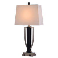 
              Marina 34" Table Lamp Brushed Steel And Matte Black Finish W/ Usb Port & Outlet + 300W
            