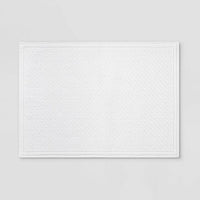 
              21"x30" Performance Solid Cotton Bath Mat White - Thresholda
            