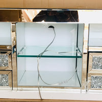 Glass Tv Stand With Led Lights [ L 152cm x P 36cm x H 56 ]