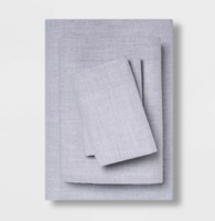 
              Full Easy Care Solid Sheet Set Navy - Room Essentials™
            