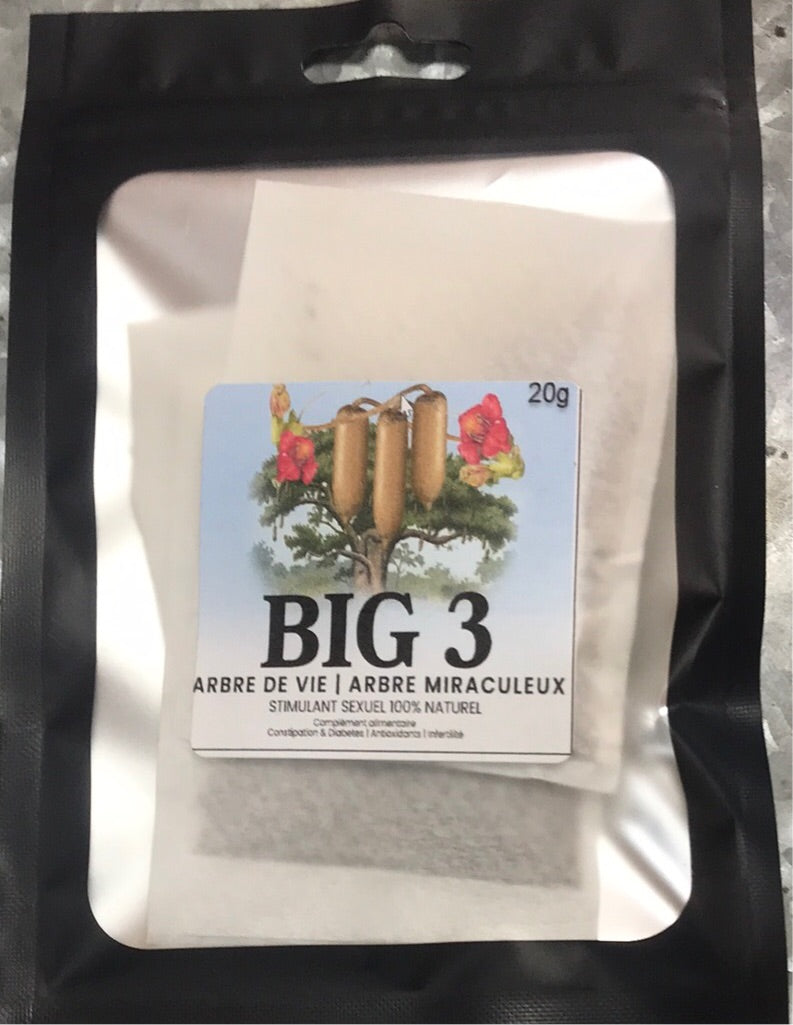 BIG 3  Tisane 100% Natural - Cholesterol free 03 sachets. MCI
