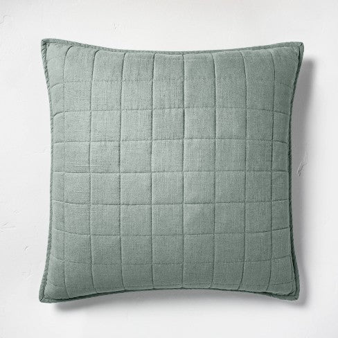 Heavyweight Linen Blend Quilted Pillow Sham - Casaluna™