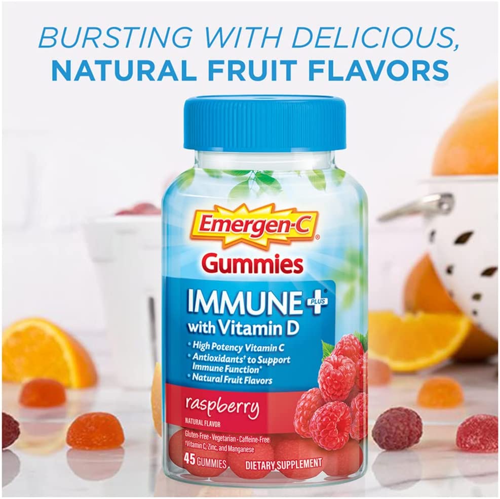 Emergen-C Kidz Daily Immune Support Dietary Supplements with Vitamin C, Fruit Fiesta - 44 Count DLC : MAY-23