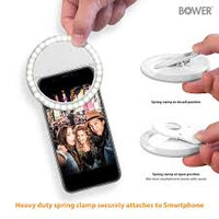 
              Bower Rechargeable Clip-On 36 LED Ring Light White Selfie Smart Phones NEW
            