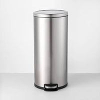 30L Step Trash Can Silver - Made By Design