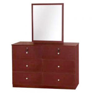 Dresser With Mirror - Black , Beech , Mahogany or White