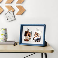
              3" X 4" Wedge Double Clip Picture Frame Navy - Room Essentials™
            