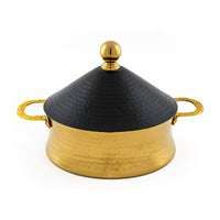 
              Pot chaud en acier inoxydable doré noir ( 2 Pcs )
            