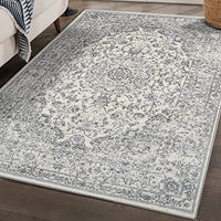 
              Persian Area Grand tapis gris , argenté vieilli 238cm x 304 cm
            