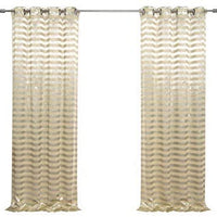 CURTAIN PNLS P62 STRIPE TAN