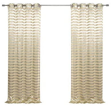 CURTAIN PNLS P62 STRIPE TAN