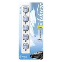 Febreze Car Air Freshener Vent Clips Linen & Sky Blue Bonus Storage Case 1-pc MCI & MM