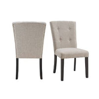 
              Set of 2 Landon Tufted Upholstered Chair Set Taupe - Picket House Furnishings
            
