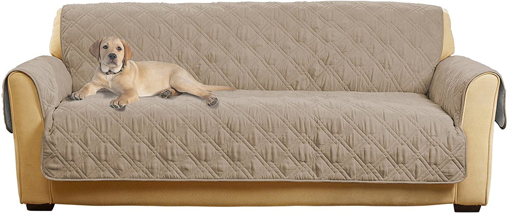 Non-Slip/Waterproof Sofa Furniture Cover - Sure Fit TAN