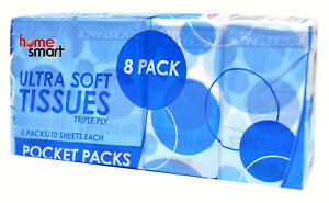 Pocket Tissues 8Pk Blue 24Ct. MOUA