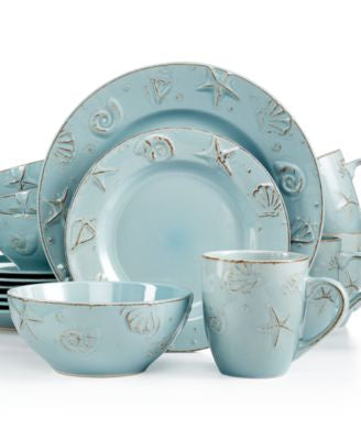 Thomson Pottery Cape Cod 12 Piece Dinnerware S Blue