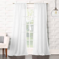 84"x50" Textured Semi-Sheer Rod Pocket Curtain Panel