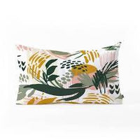 
              Marta Barragan Camarasa Art Nature Brushstrokes Oblong Lumbar Throw Pillow Green - Deny Designs
            